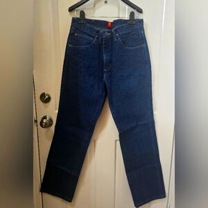 Wrangler 36MWZ Slim Fit Classic Dark Blue Denim Jeans 33x32